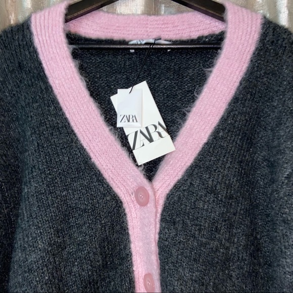 ZARA, Grey Cardigan, L size - Picture 6 of 6